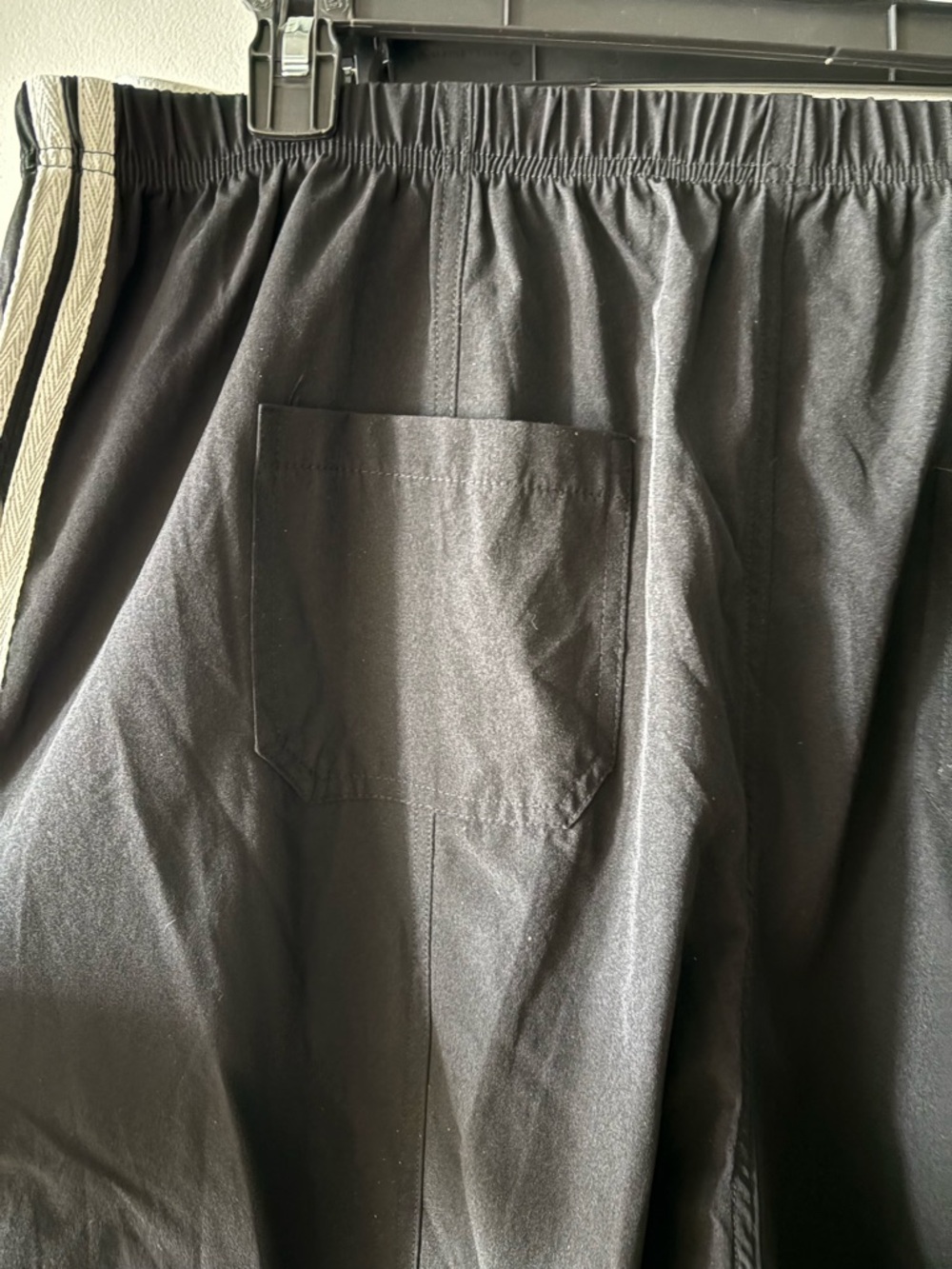 NWT Women’s Black Parachute Track Pants with White Side Stripes & Bow Ties XXL - Picture 3 of 5